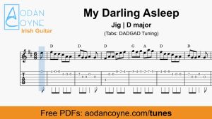 my darling asleep tabs and notation