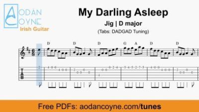 my darling asleep tabs and notation